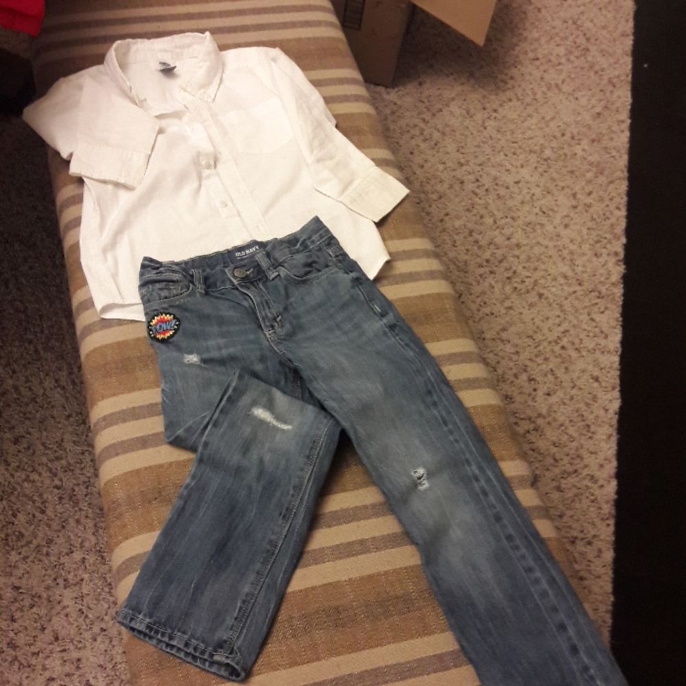 Old Navy Jeans, Old Navy Button Down Shirt - Kids / Get the set!